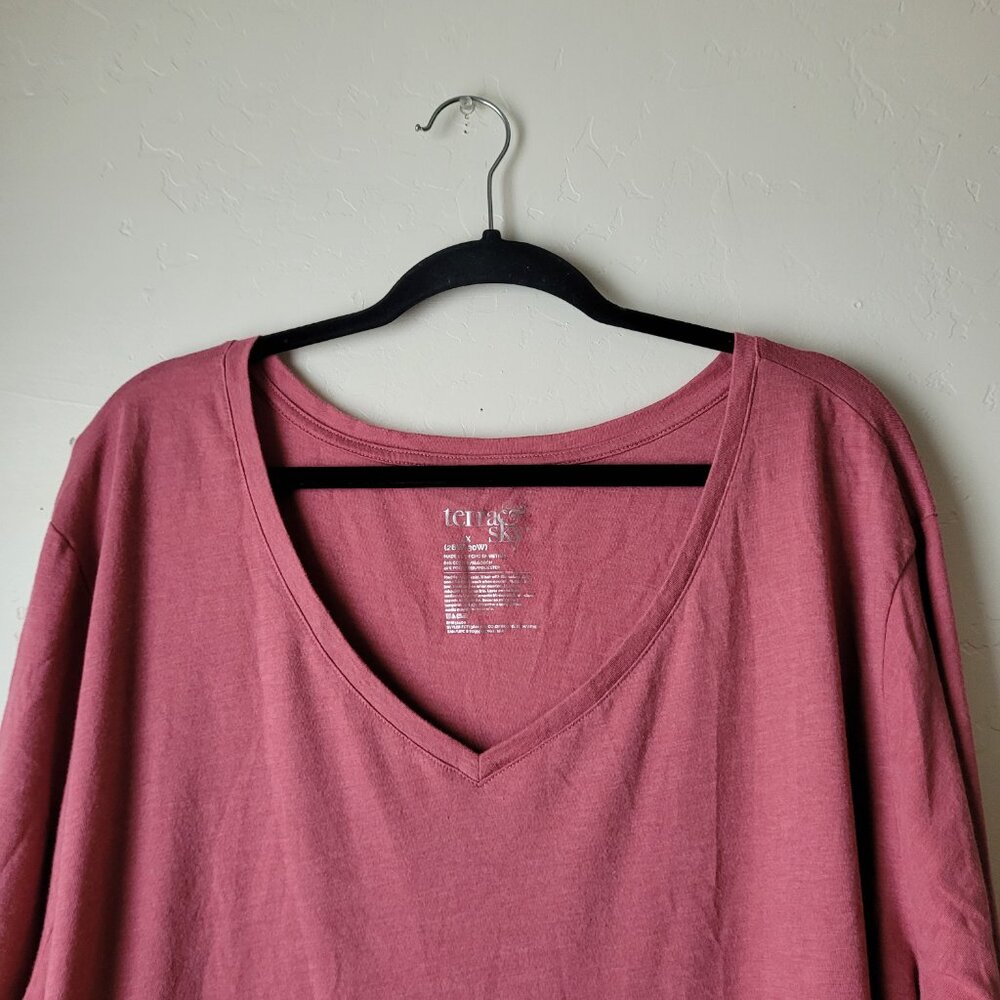 Terra & Sky Mauve Long Sleeve Blouse - Picture 4 of 6